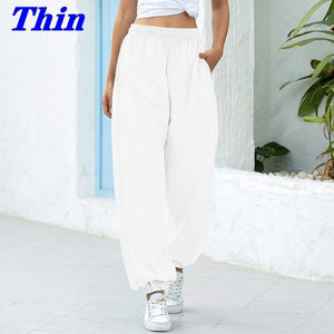 Leg Oversized Streetwear High Waisted Trousers Women