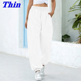 Leg Oversized Streetwear High Waisted Trousers Women